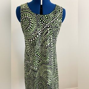 Dress & sweater lime green polka dots